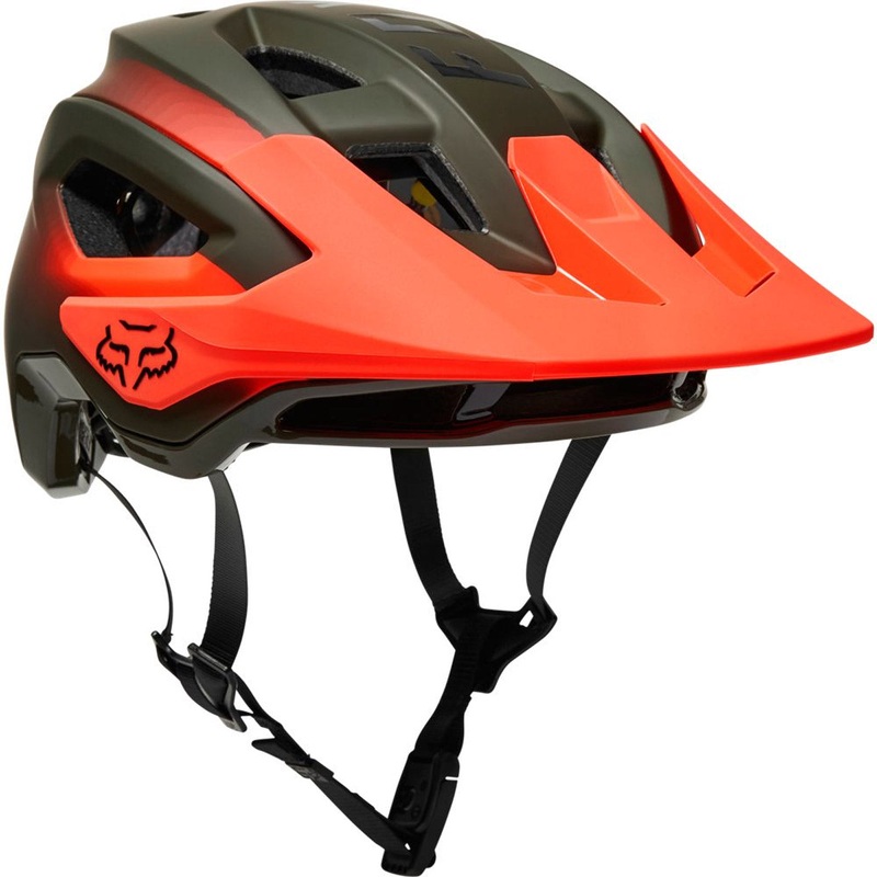 Fox Speedframe Pro Mips Fade helmet - Green orange